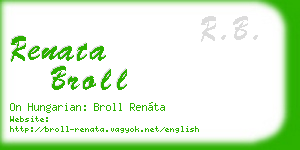 renata broll business card